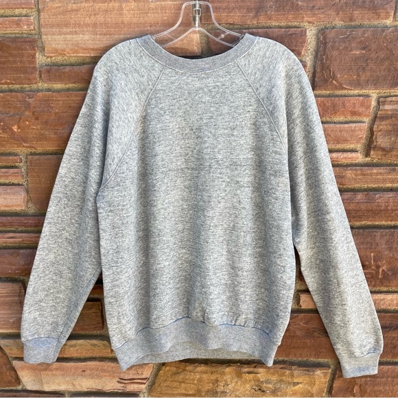 Vintage Belva Sheen 80s USC Crewneck Sweatshirt Men Size L Gray Gear Made In USA - Picture 5 of 6